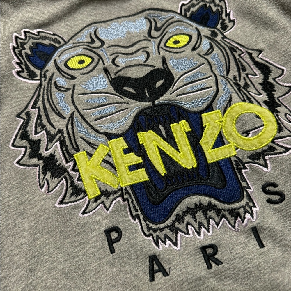 Kenzo Gray Sweatshirt with Tiger Design - Picture 3 of 4
